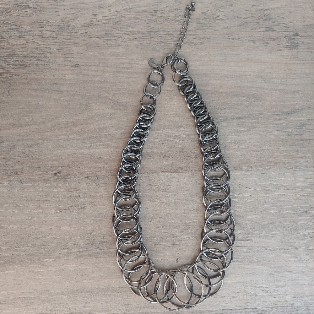 EXPRESS Circle Chain Loops Statement Necklace